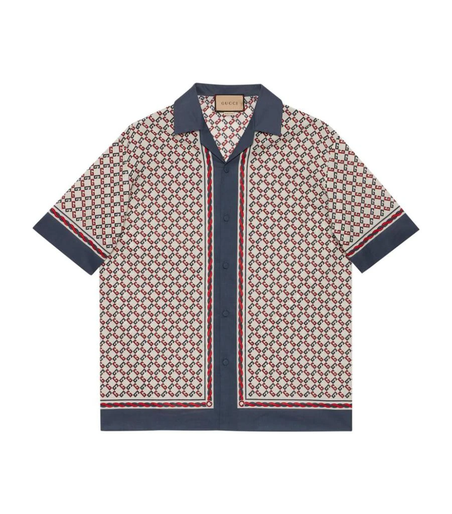 商品Gucci|Geometric G Print Shirt,价格¥7131,第1张图片