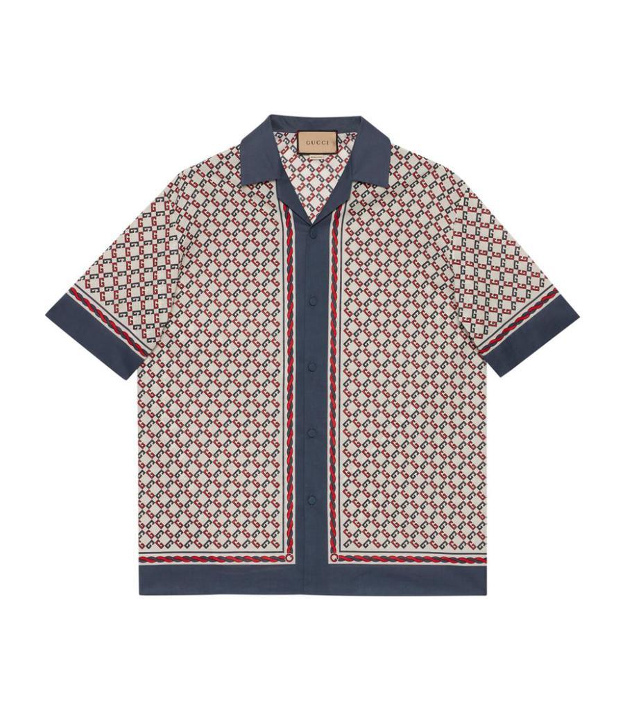 商品Gucci|Geometric G Print Shirt,价格¥6514,第1张图片