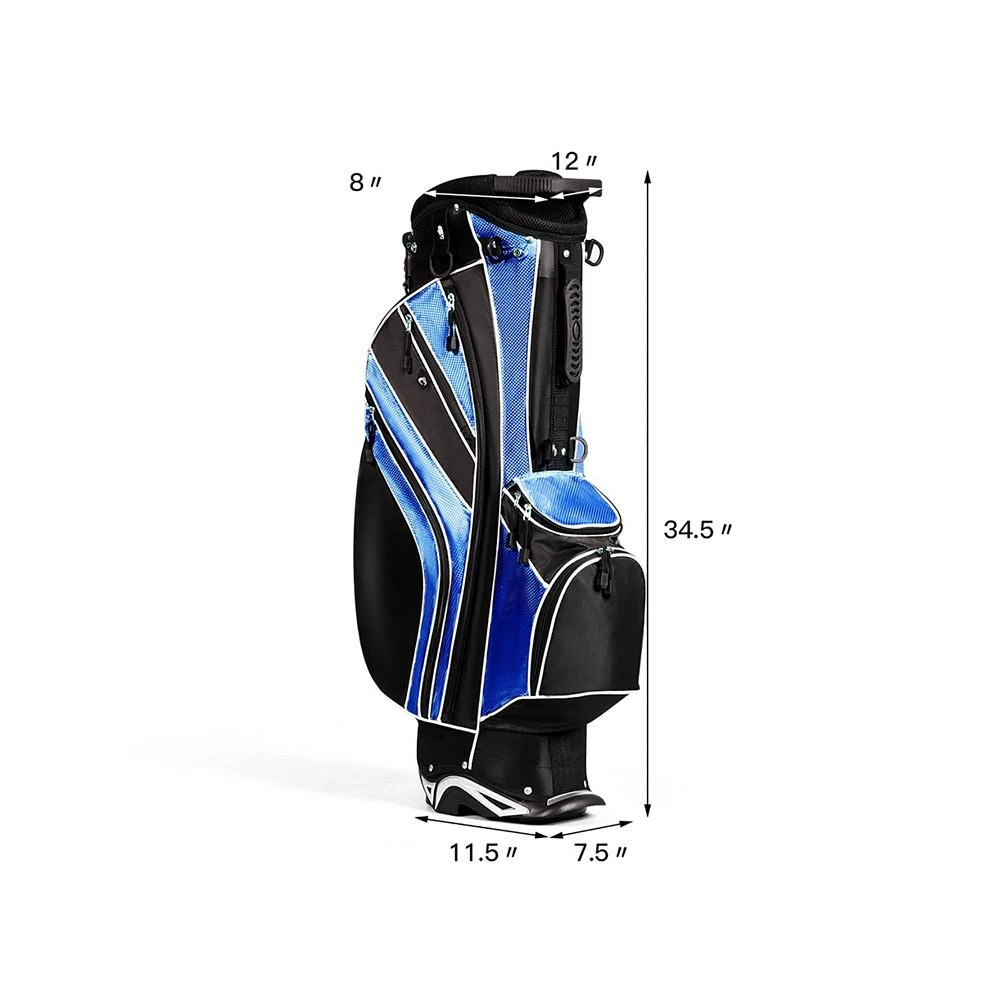 商品Costway|Golf Stand Cart Bag Club w/6 Way Divider Carry Organizer,价格¥724,第3张图片详细描述