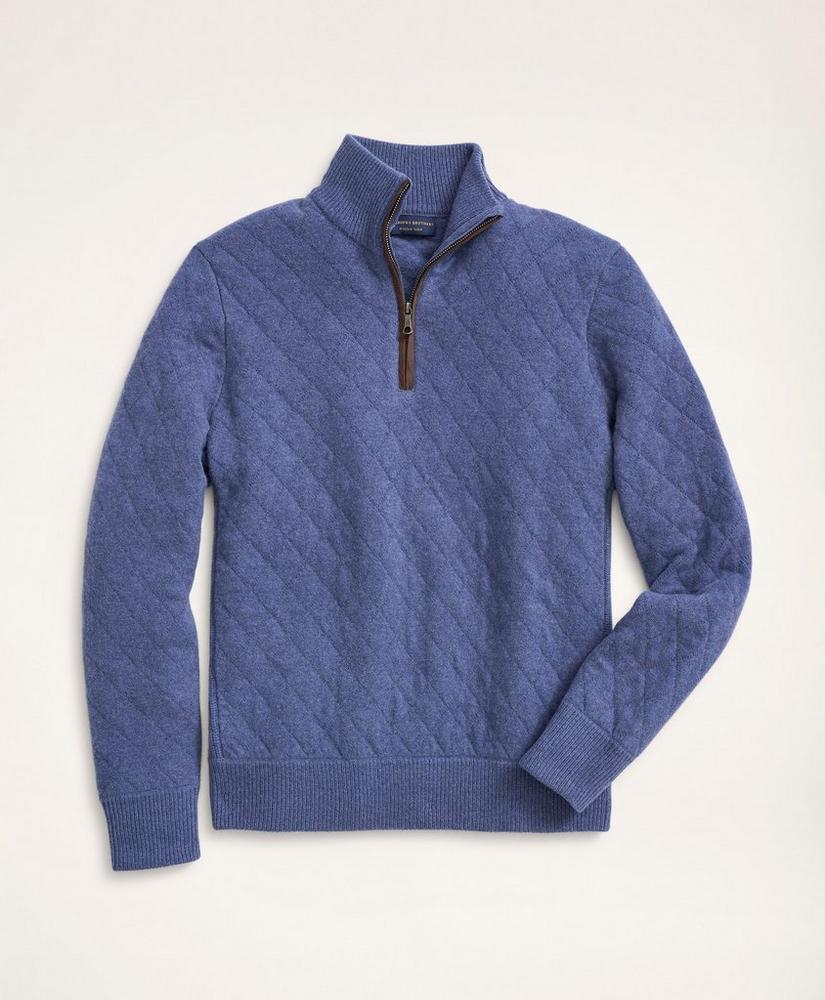 商品Brooks Brothers|Wool Cashmere Quilted Half-Zip,价格¥1871,第1张图片