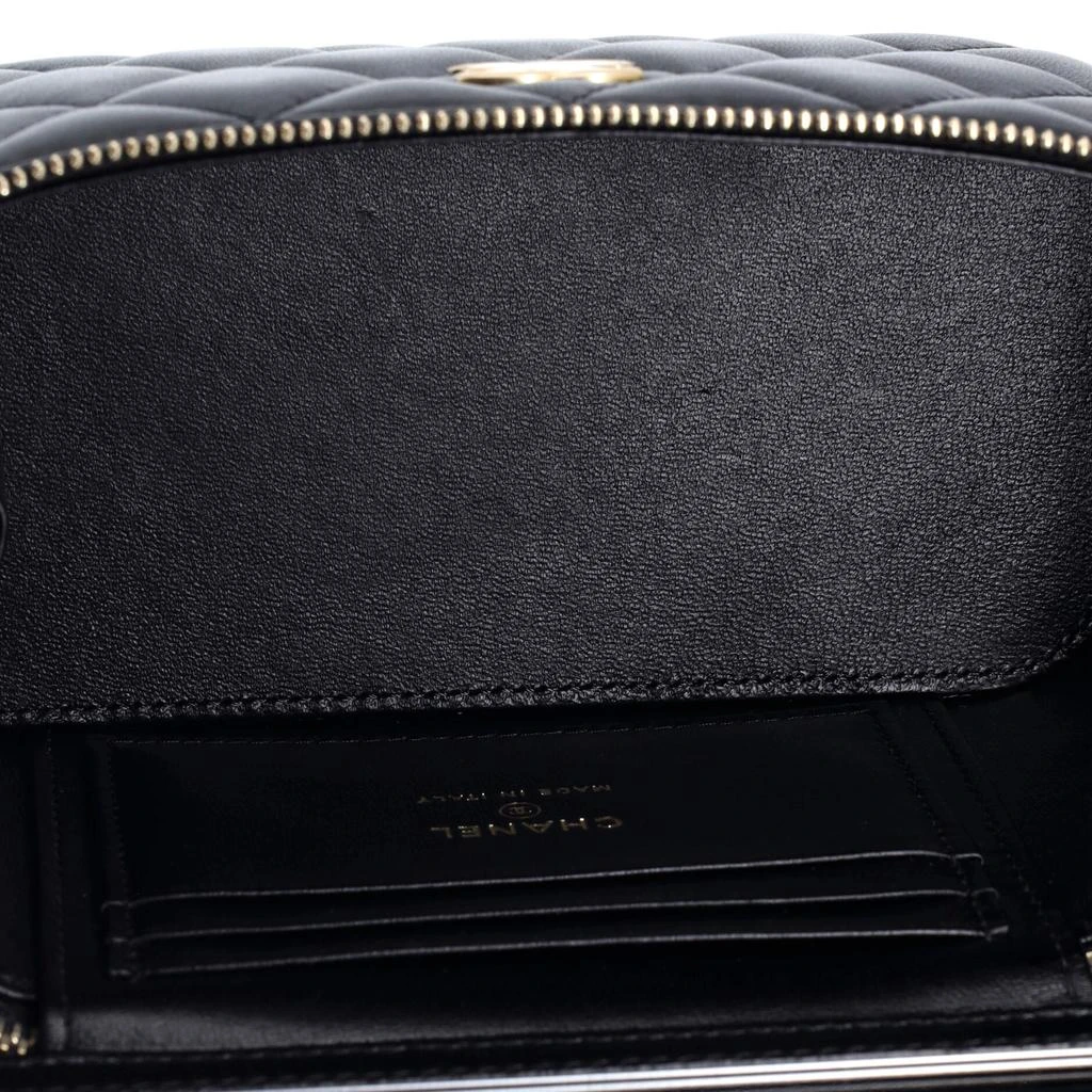 商品[二手商品] Chanel|CC Top Handle Vanity Case with Chain Quilted Lambskin with Metal Small,价格¥29050,第5张图片详细描述