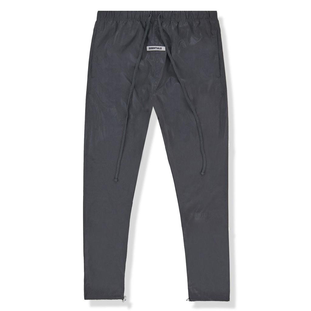 商品Essentials|Fear Of God Essentials Black Reflective Nylon Track Pants,价格¥2770,第1张图片