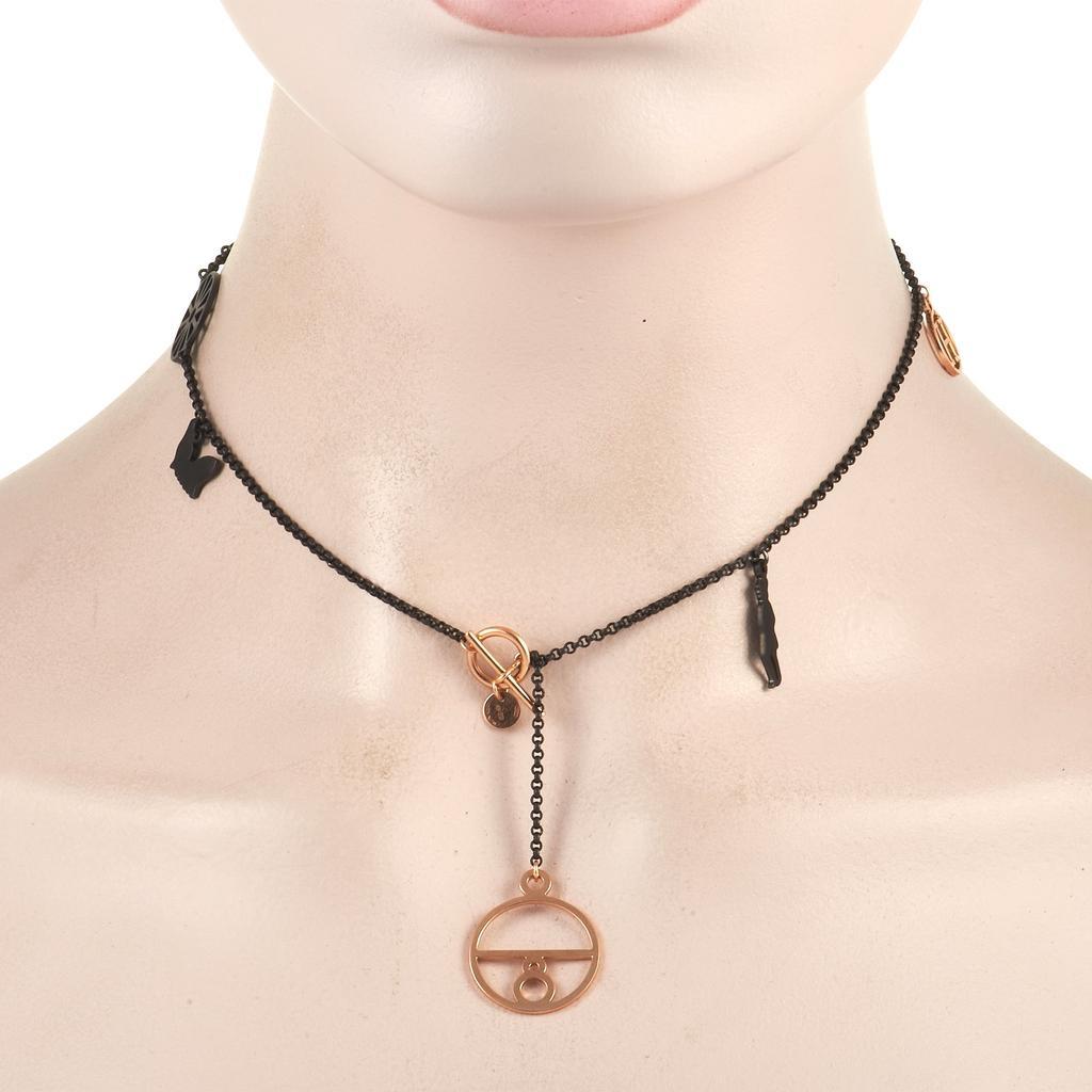 商品[二手商品] Hermes|Hermès 18K Rose Gold, Black Gold Charm Pendant Necklace,价格¥22134,第7张图片详细描述
