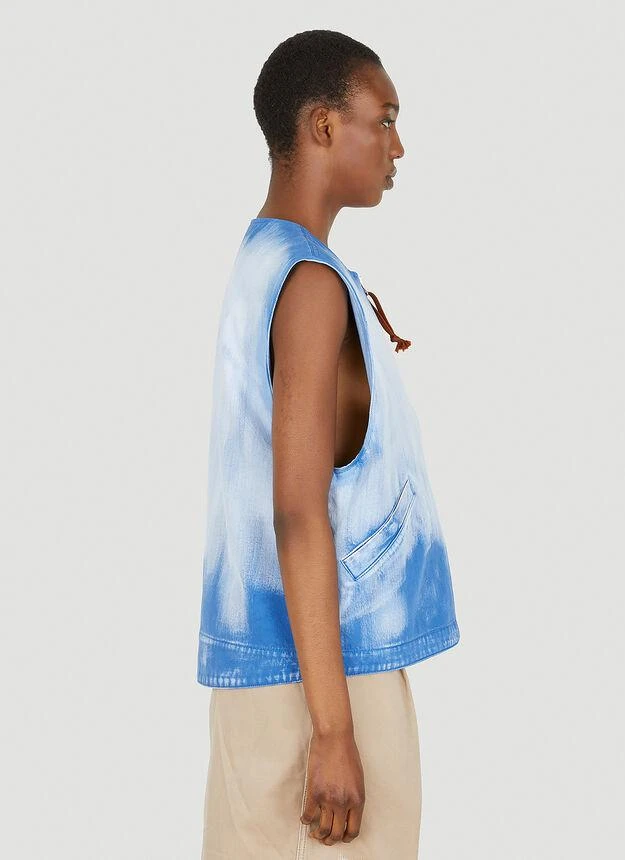 商品Acne Studios|Bleached Sleeveless Jacket in Blue,价格¥1960,第3张图片详细描述