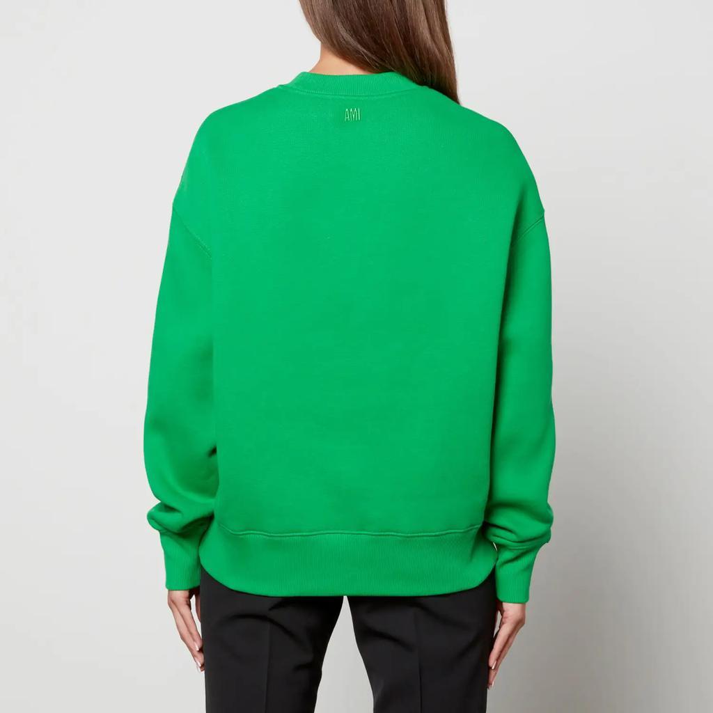 商品AMI|AMI Women's Satin Label Sweatshirt - Green,价格¥1076,第4张图片详细描述