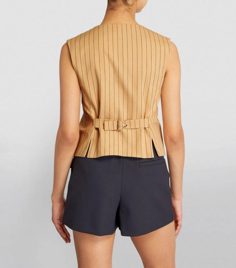 商品Maje|Cotton-Linen Pinstripe Waistcoat,价格¥1052,第4张图片详细描述