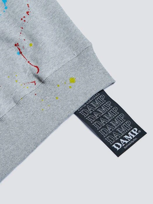 商品DON'T ASK MY PLAN|Damp No Plan Box Logo Paint Splatter Hoodie Gray,价格¥774,第4张图片详细描述