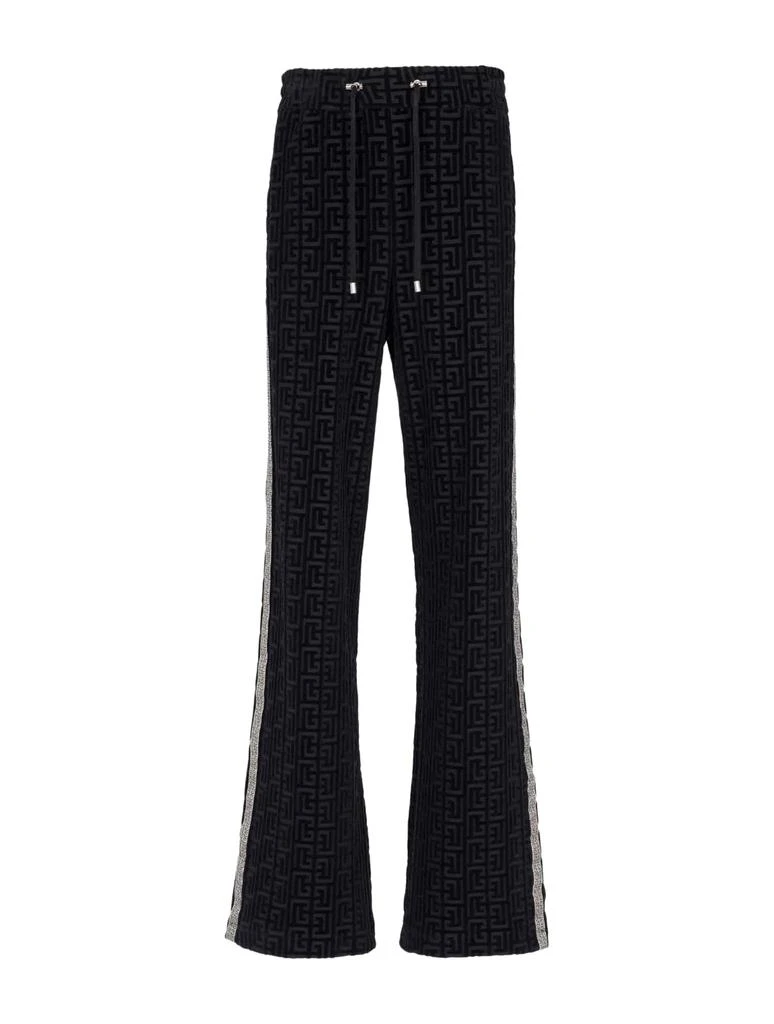 商品Balmain|VELVET MONOGRAM PYJAMA PANTS,价格¥10141,第1张图片