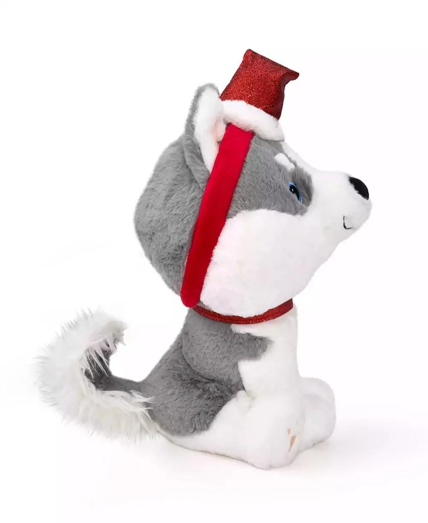 10" Husky with Christmas Hat Plush Toy, Created for Macy's 商品