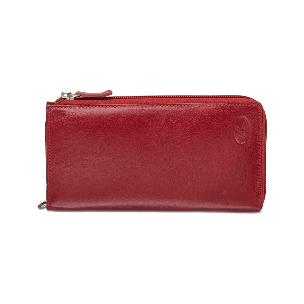 商品Mancini Leather Goods|Equestrian-2 Collection RFID Secure Large Trifold Wallet,价格¥955,第1张图片