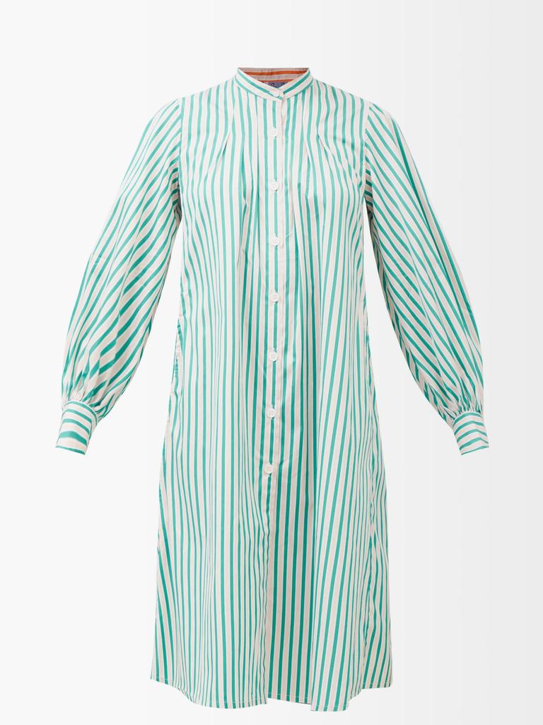 Yseult striped cotton-twill shirt dress商品第1张图片规格展示