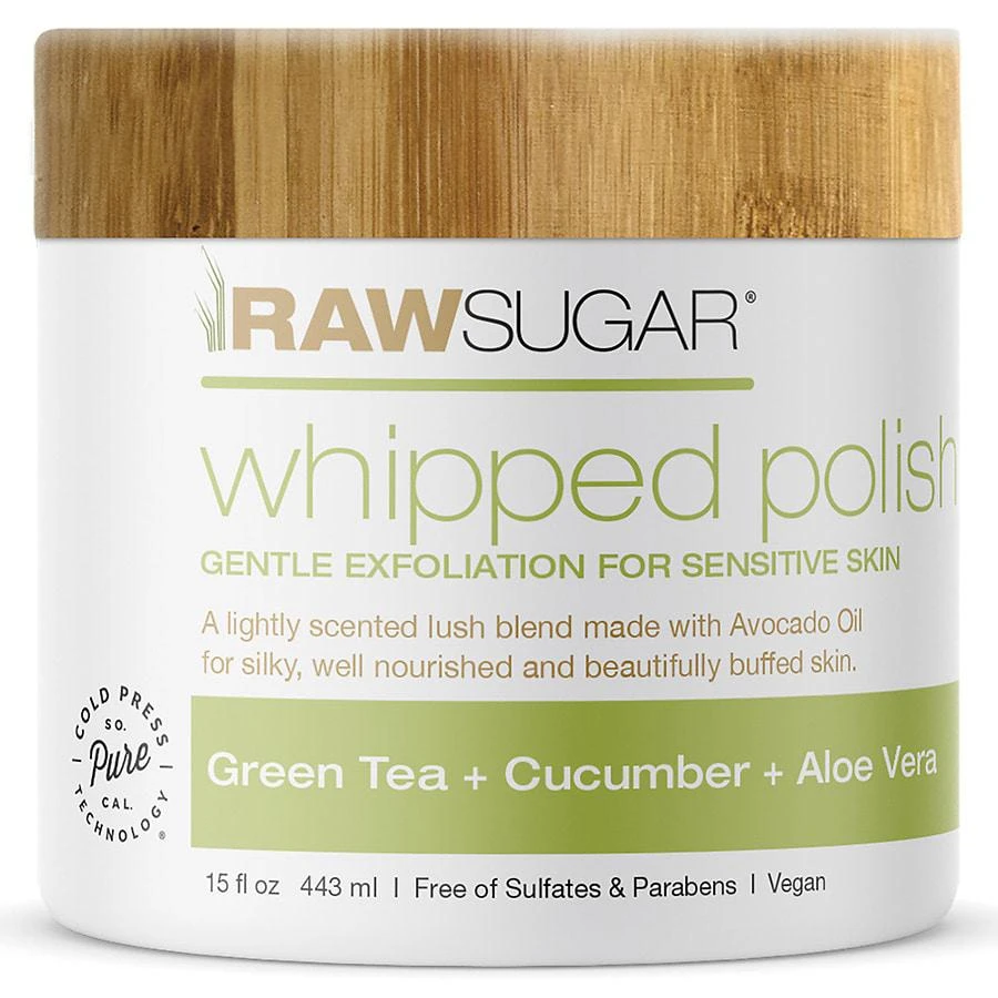 商品Raw Sugar|Sensitive Skin Whipped Body Polish Green Tea + Cucumber + Aloe Vera,价格¥60,第1张图片