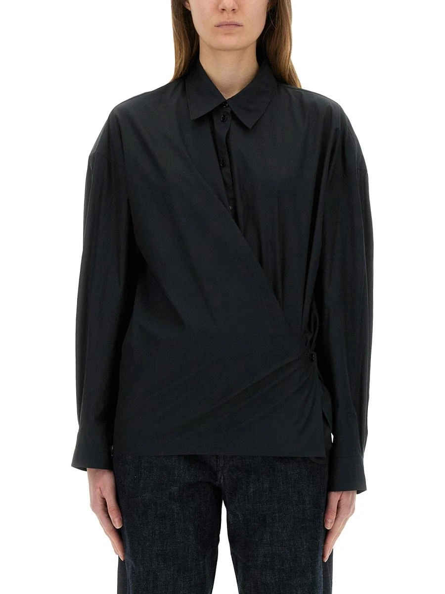 商品Lemaire|Lemaire 女士衬衫 SH1141LF588BK995 黑色,价格¥3304,第1张图片