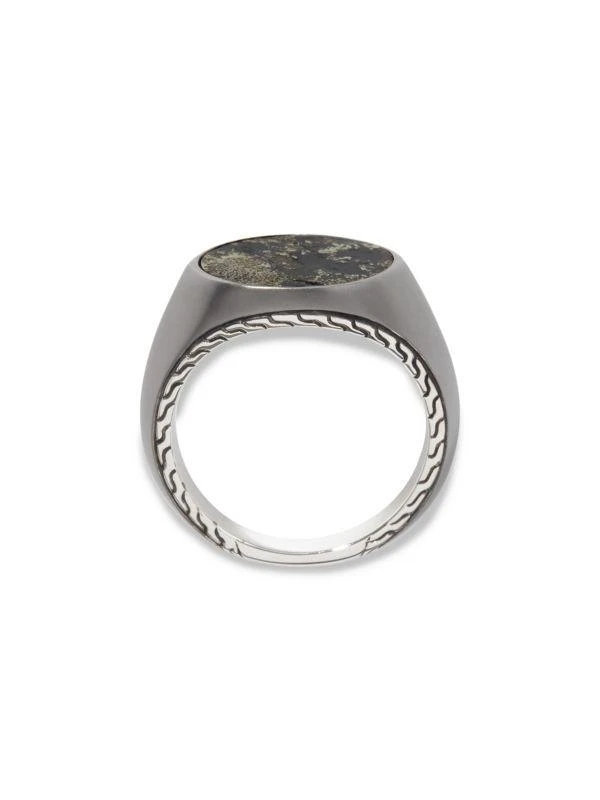 商品John Hardy|Classic Chain Rhodium Plated Sterling Silver & Apache Gold Signet Ring,价格¥3125,第5张图片详细描述