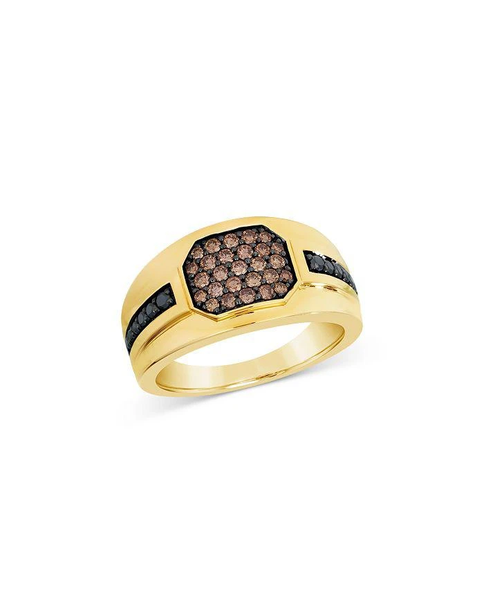 商品Bloomingdale's|Men's Brown & Black Diamond Ring in 14K Yellow Gold, 0.75 ct. t.w.,价格¥39610,第1张图片