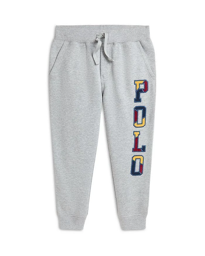 商品Ralph Lauren|Cotton Blend Fleece Corduroy Logo Appliqué Joggers - Little Kid,价格¥219,第1张图片