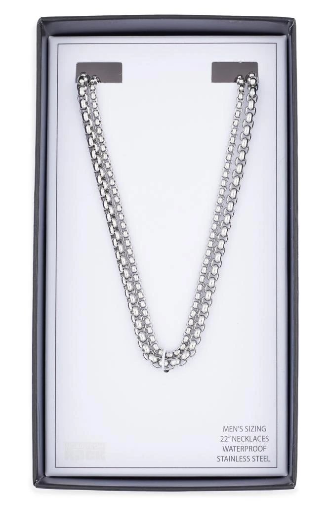 商品Nordstrom|Men's 2-Pack Box Chain Necklace,价格¥98,第2张图片详细描述