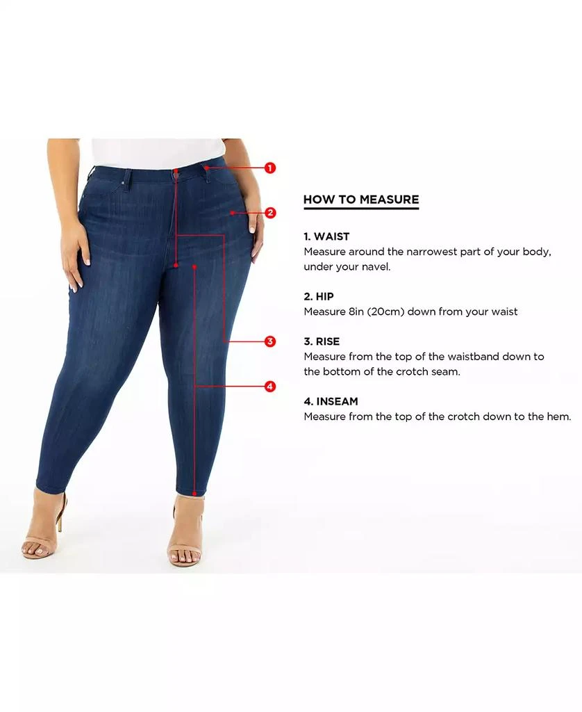 Trendy Plus Size  High-Rise Distressed Skinny Ankle Jeans 商品