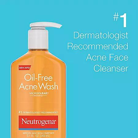 Neutrogena Oil-Free Acne Face Wash (9.1 fl. oz., 2 pk.)商品第3张图片规格展示