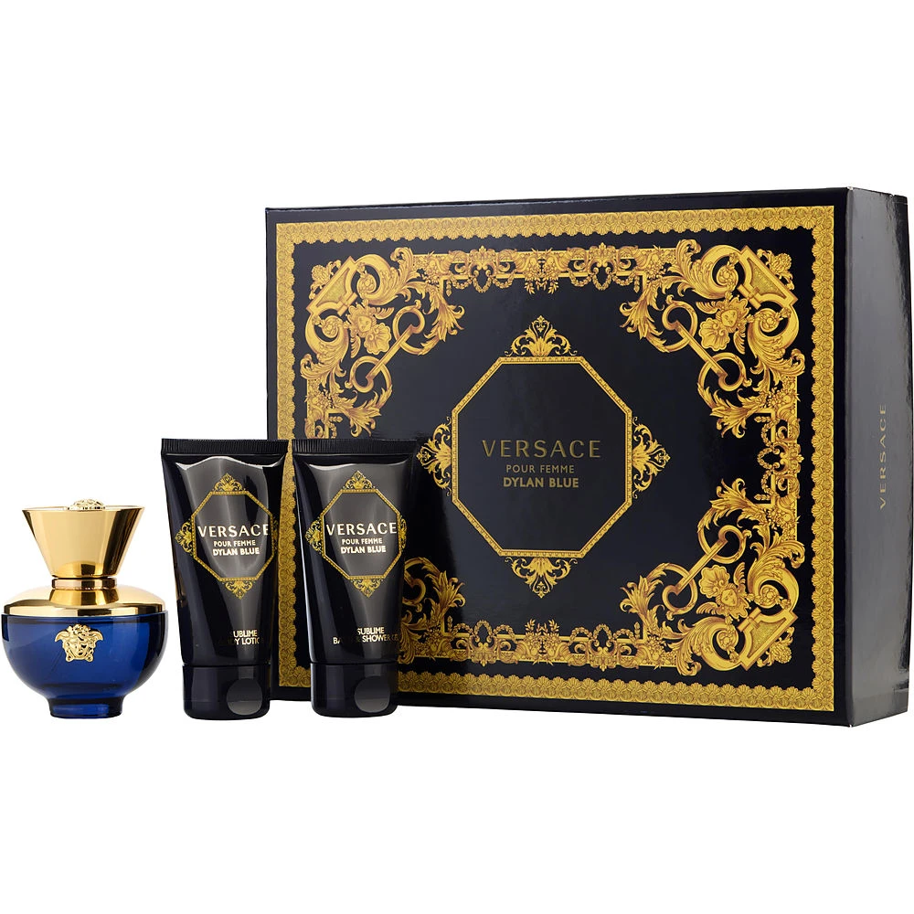 商品Versace|Versace 范思哲 迪伦海神女士香氛护理套装（香水50ml+身体乳50ml+沐浴露50ml） 1套,价格¥1179,第1张图片
