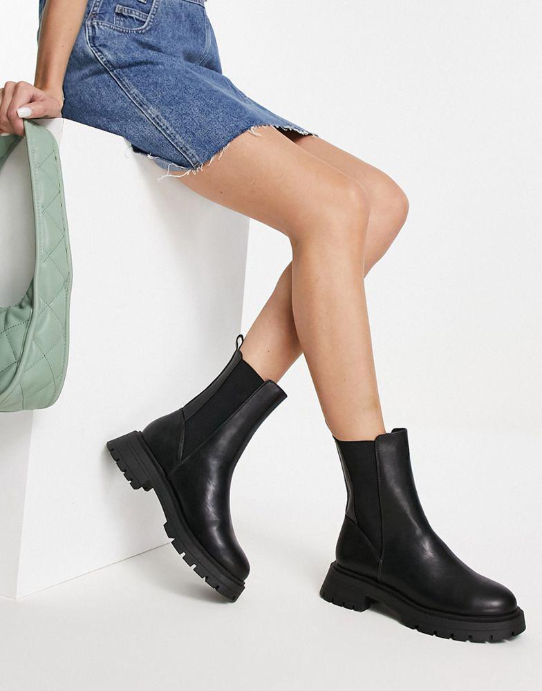 商品ASOS|ASOS DESIGN Alfie chunky chelsea boots in black,价格¥280,第1张图片