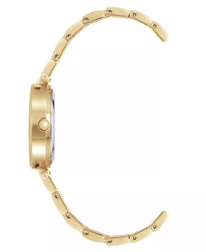 商品Anne Klein|Women's Gold-Tone Alloy Bracelet with Black Enamel and Crystal Accents Fashion Watch 34mm Set 4 Pieces,价格¥1317,第2张图片详细描述