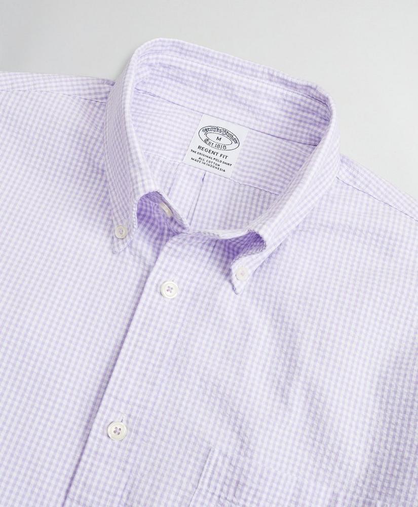 商品Brooks Brothers|Regent Regular-Fit Sport Shirt, Seersucker Gingham,价格¥586,第4张图片详细描述