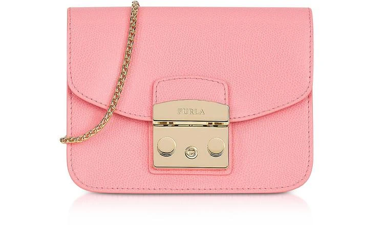 商品Furla|Furla 芙拉 玫瑰色石英皮革Metropolis迷你斜挎包,价格¥1326,第1张图片