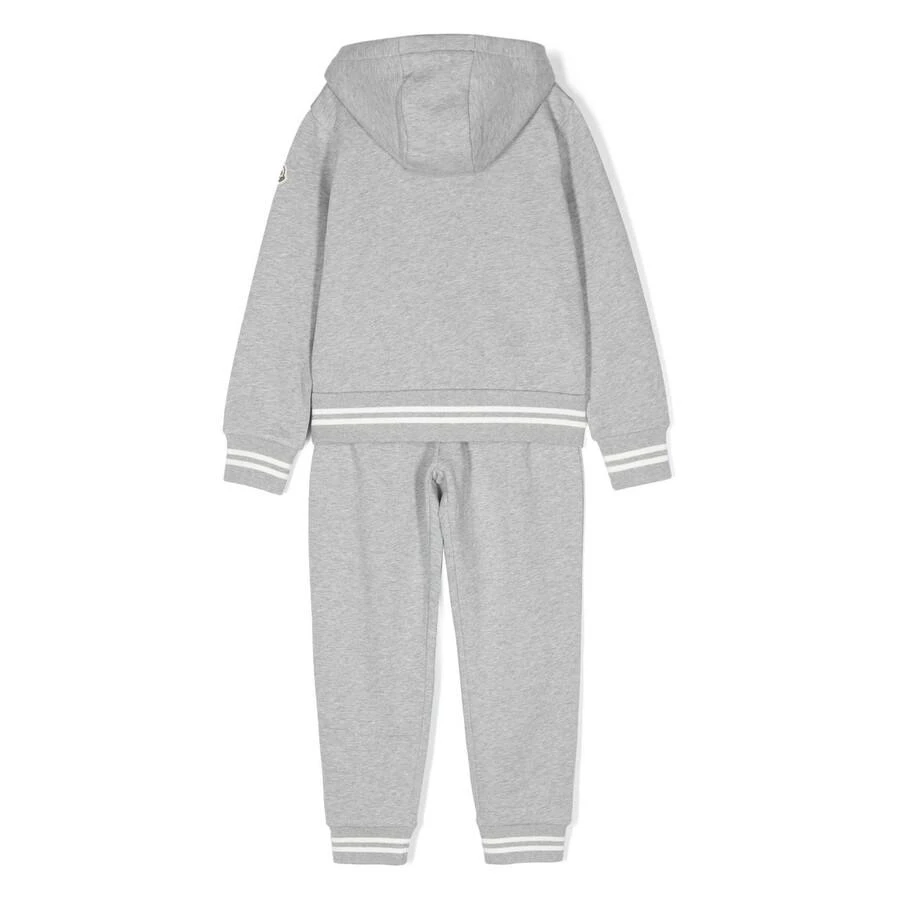 商品Moncler|Kids Grey Monogram Two-Piece Cotton Tracksuit Set,价格¥2075,第2张图片详细描述