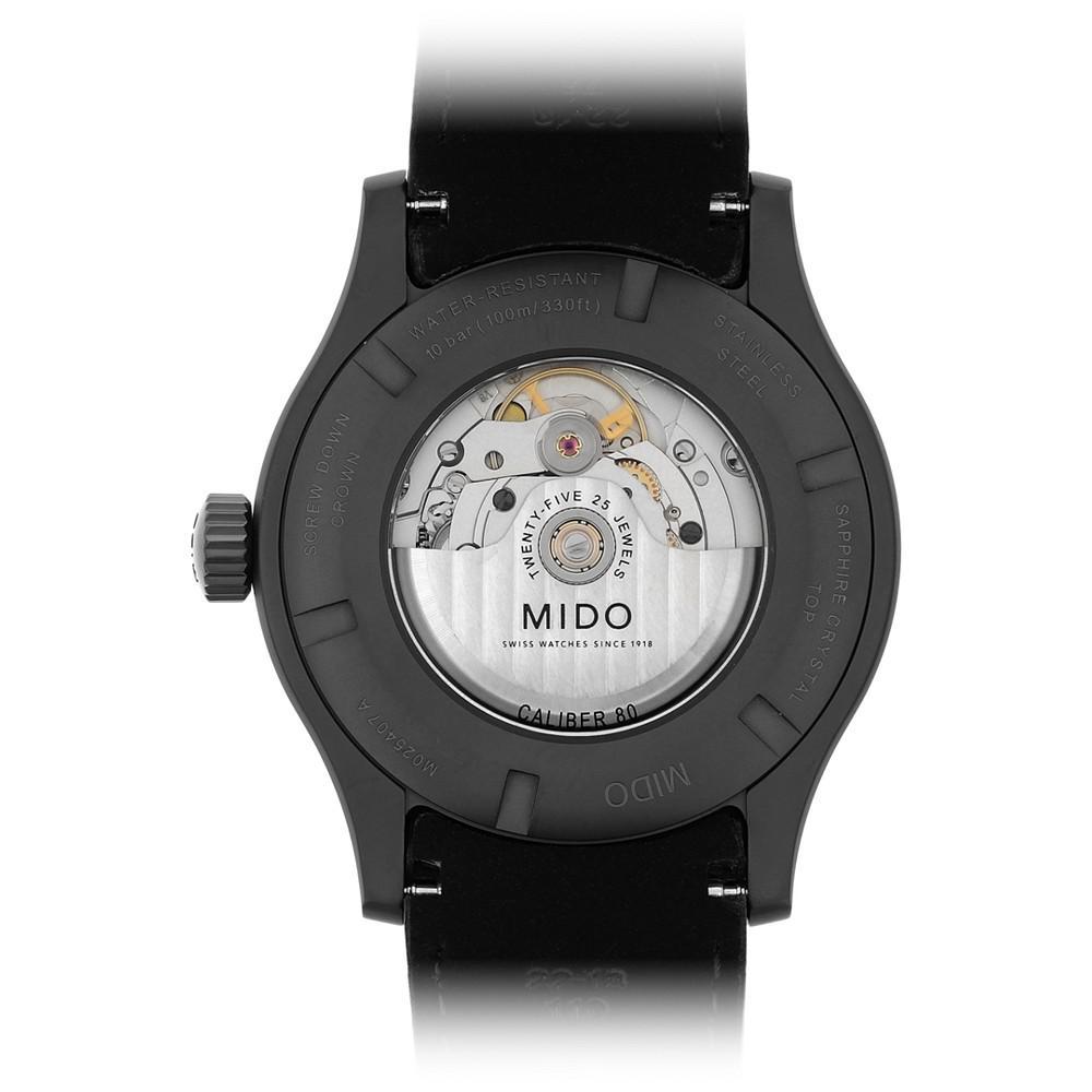 商品MIDO|Men's Swiss Automatic Multifort Brown Leather Strap Watch 42mm,价格¥7218,第4张图片详细描述