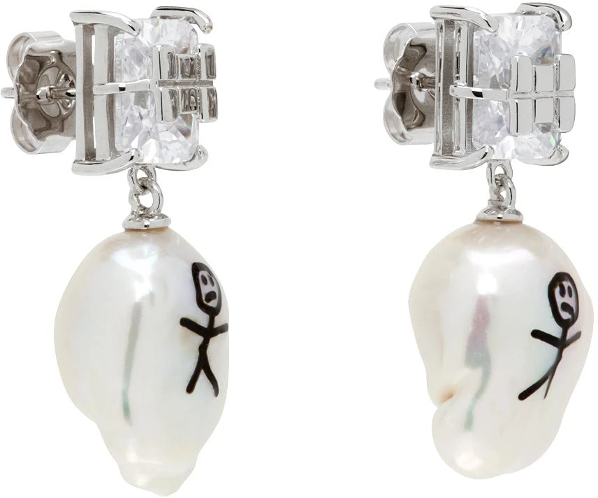 商品JIWINAIA|Silver & White Earthling Pearl Earrings,价格¥1164,第2张图片详细描述