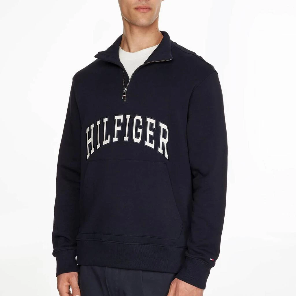 商品Tommy Hilfiger|Tommy Hilfiger Arch Logo Organic Cotton-Blend Half-Zip Sweatshirt,价格¥741,第1张图片