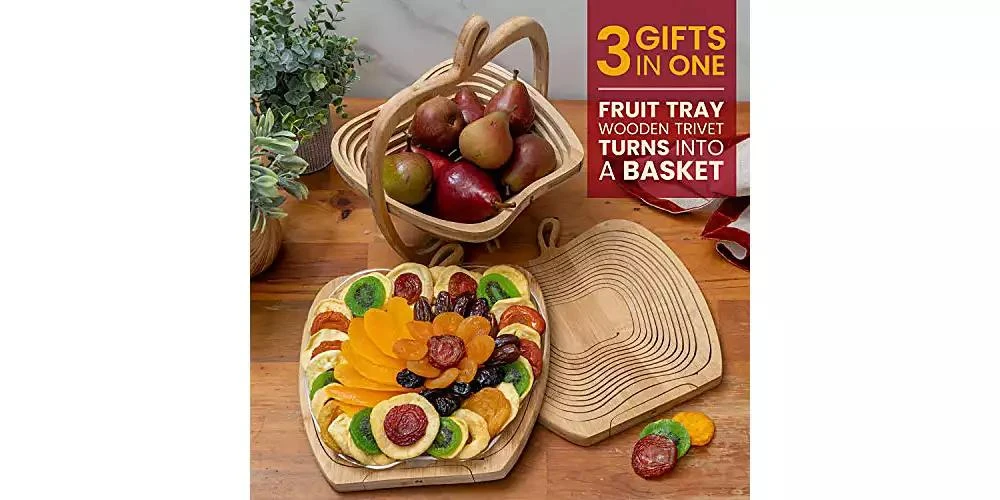 商品Bonnie & Pop|Dried Fruit Apple Tray, Trivet, and Fruit Basket,价格¥316,第2张图片详细描述