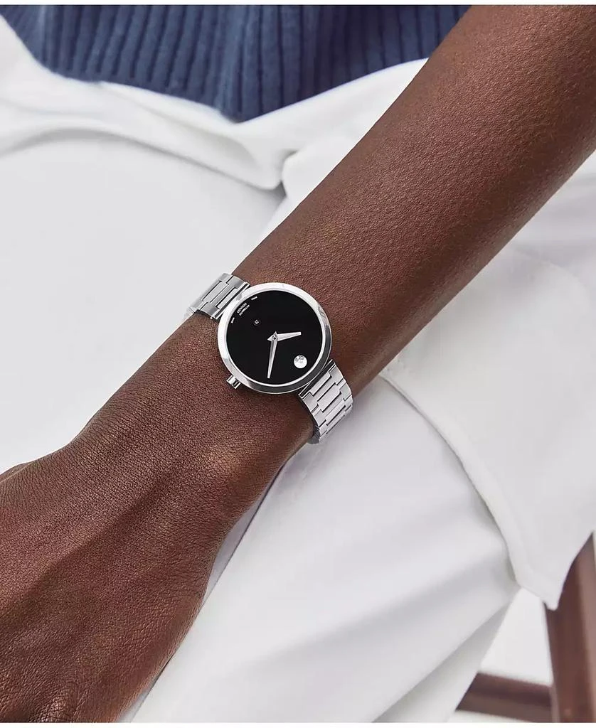 商品Movado|Women's Museum Classic Swiss Automatic Silver-Tone Stainless Steel Bracelet Watch 32mm,价格¥8896,第4张图片详细描述