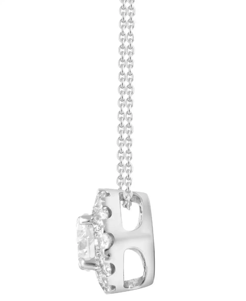 商品Macy's|Diamond Halo 18" Pendant Necklace (1/2 ct. t.w.) in 14k White Gold,价格¥15864,第4张图片详细描述