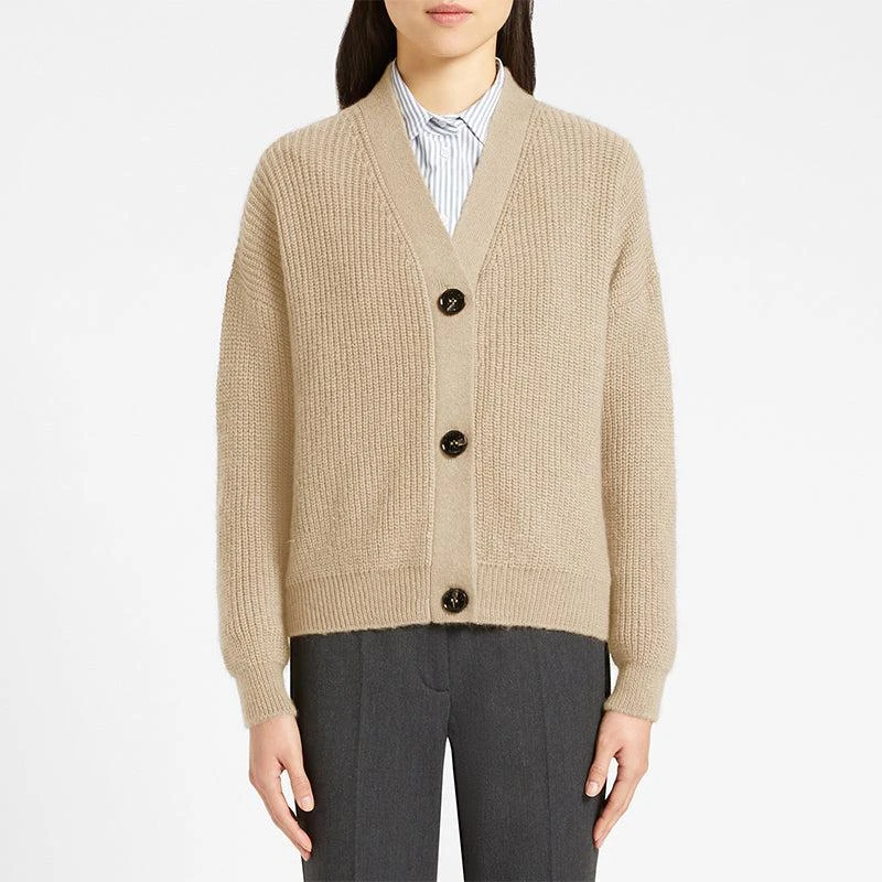 商品Weekend Max Mara|MAGICO沙色海马毛混纺开衫外套【香港仓极速发货】,价格¥1884,第1张图片