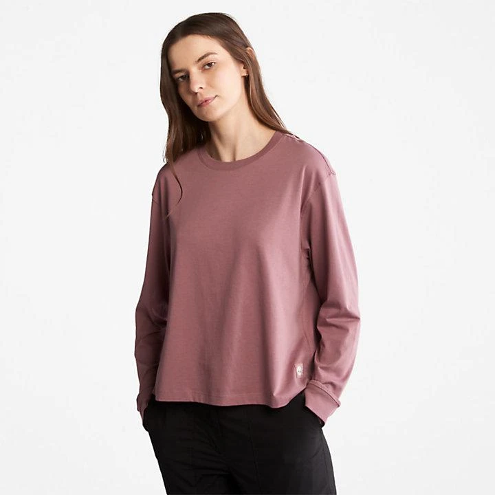 商品Timberland|Anti-Odour Supima® Cotton Long-sleeved T-Shirt for Women in Dark Pink,价格¥212,第1张图片