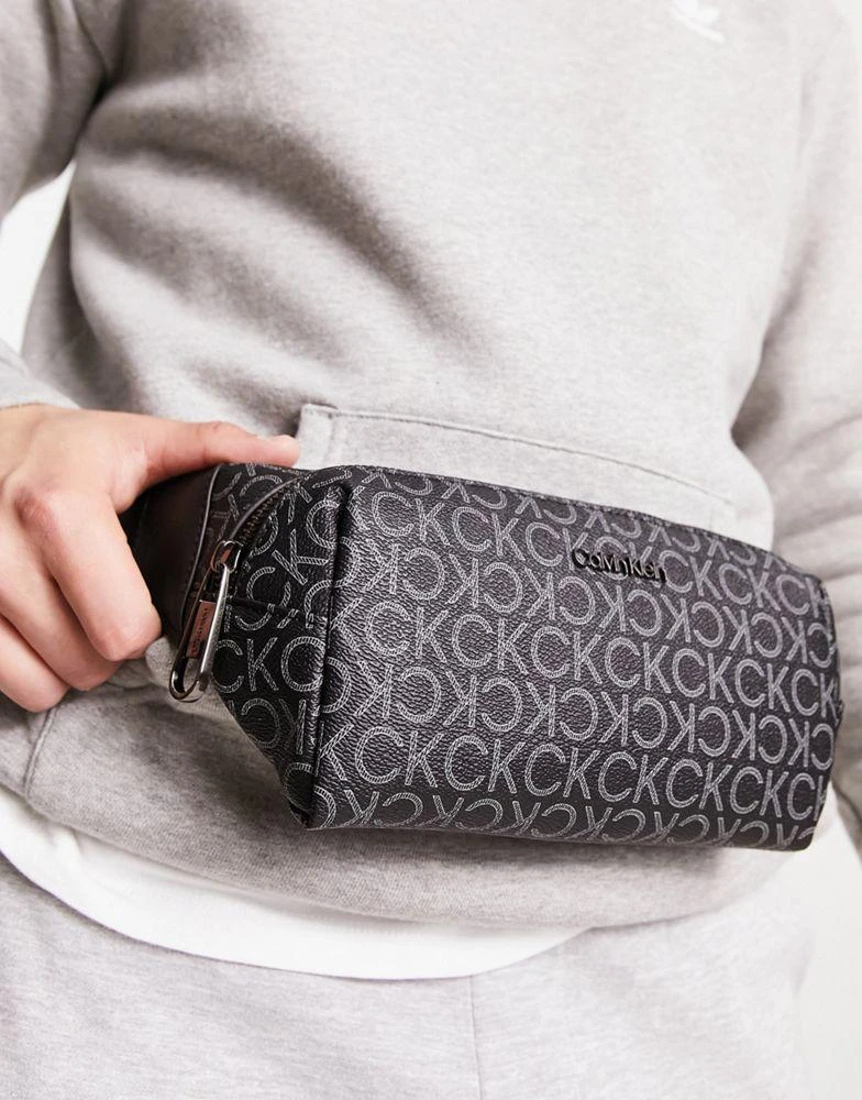 商品Calvin Klein|Calvin Klein monogram bumbag in black,价格¥806,第4张图片详细描述