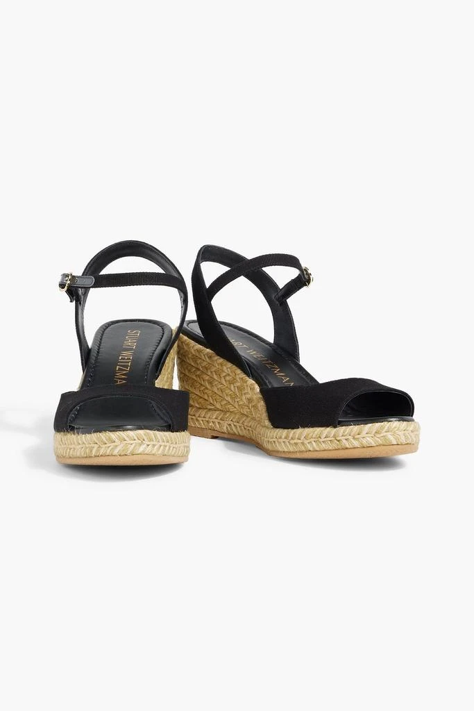 商品Stuart Weitzman|Tia canvas espadrille wedge sandals,价格¥1312,第2张图片详细描述