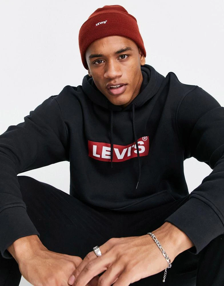 商品Levi's|Levi's beanie in red with box tab logo,价格¥87,第3张图片详细描述