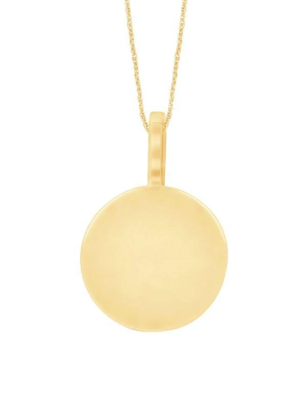 商品Saks Fifth Avenue|Yellow Gold Vermeil & 0.40 TCW Diamond Basketball Pendant Chain Necklace/22",价格¥3952,第3张图片详细描述