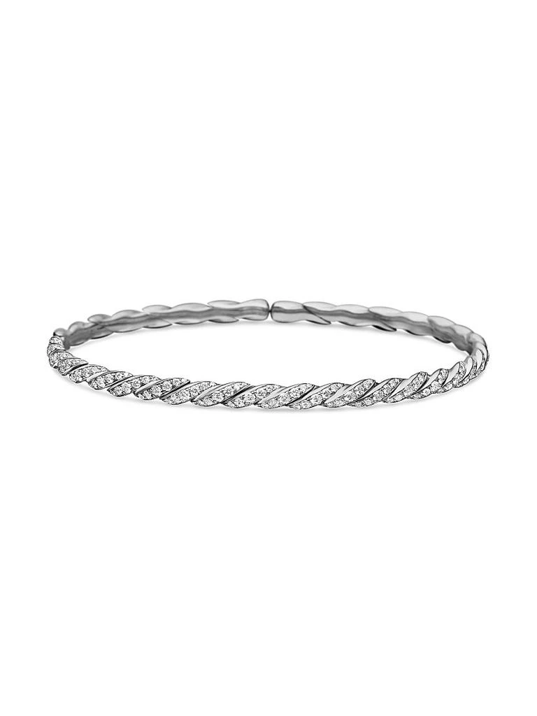 商品David Yurman|Sculpted Cable Flex Bracelet in 18K White Gold,价格¥50962,第5张图片详细描述