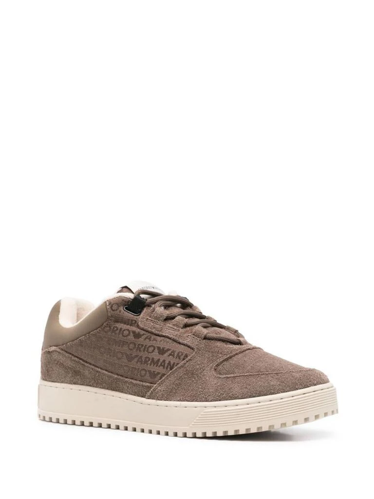 商品Emporio Armani|Emporio Armani Suede Leather Sneakers,价格¥1576,第4张图片详细描述