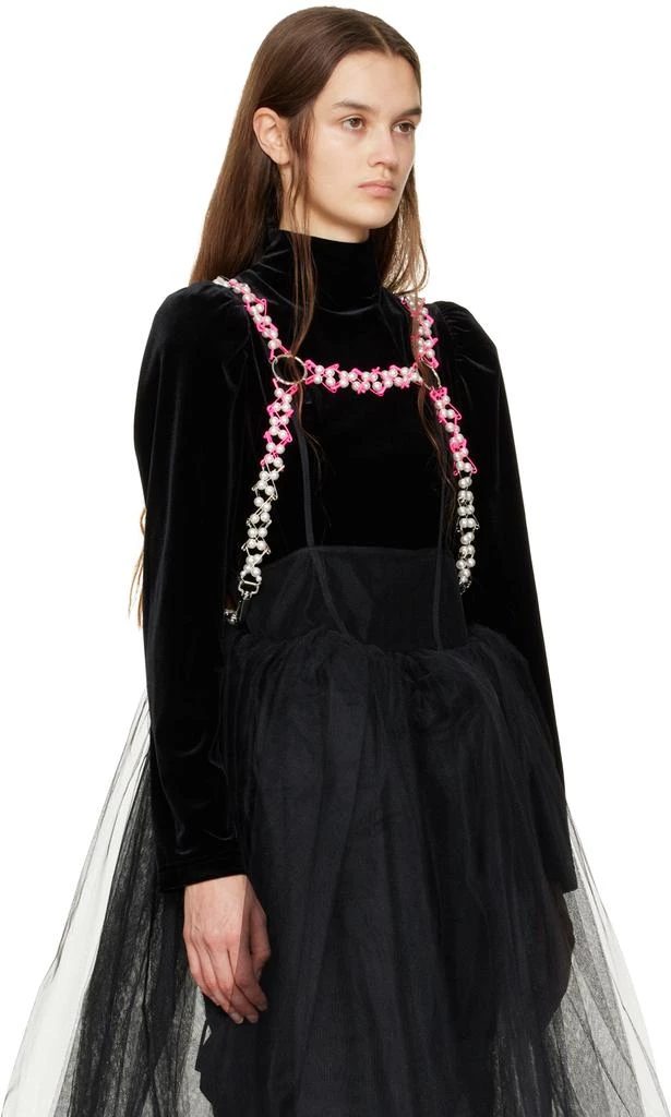 商品Noir Kei Ninomiya|Silver & Pink Pin & Pearl Harness,价格¥2110,第2张图片详细描述