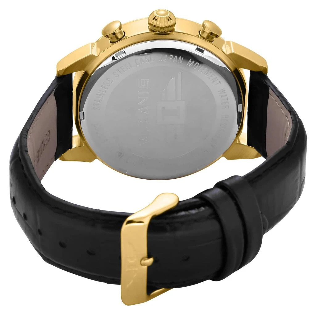 商品Invicta|Invicta IBI-90242-003 Men's I by Invicta Collection Gold Tone Stainless Steel Quartz and Black Leather Band Watch,价格¥410,第2张图片详细描述