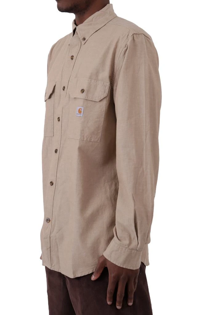 商品Carhartt|(104368) Original Fit Midweight L/S Button-Up Shirt - Dark Tan Chambray,价格¥283,第2张图片详细描述