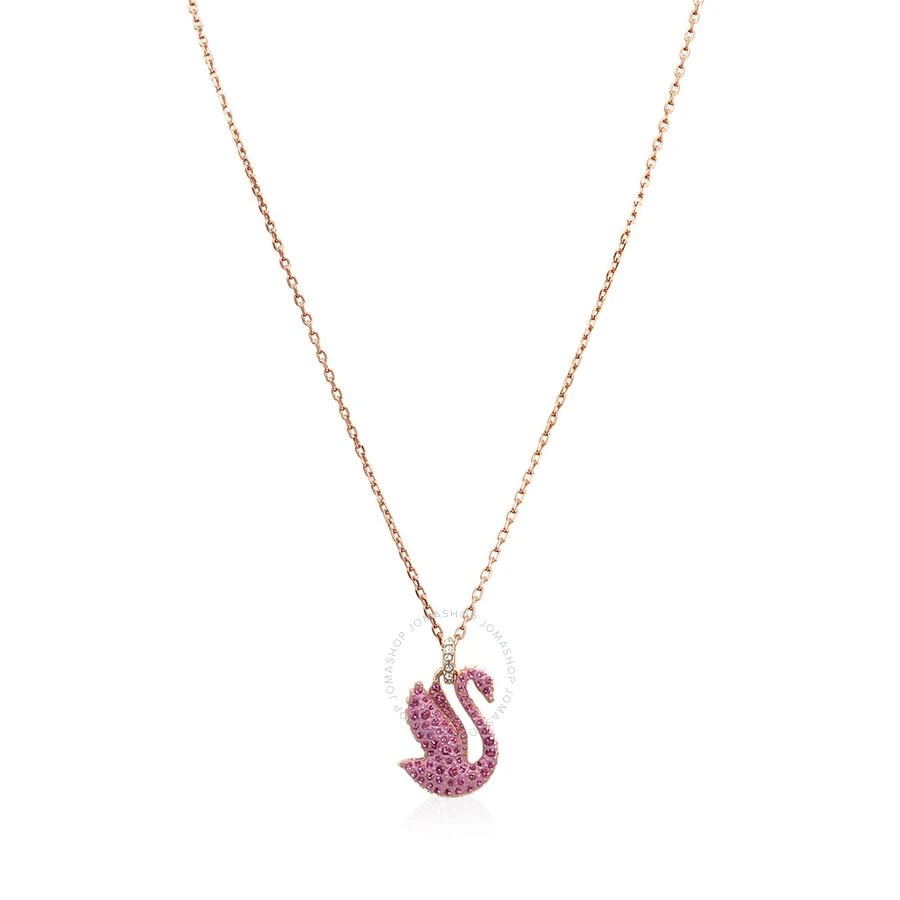 商品Swarovski|Pink Rose Gold-Tone Plated Iconic Swan Pendant Necklace,价格¥804,第1张图片