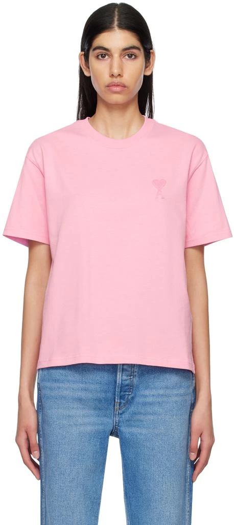 商品AMI|女式 爱心徽标 汗衫 粉色,价格¥1195,第1张图片