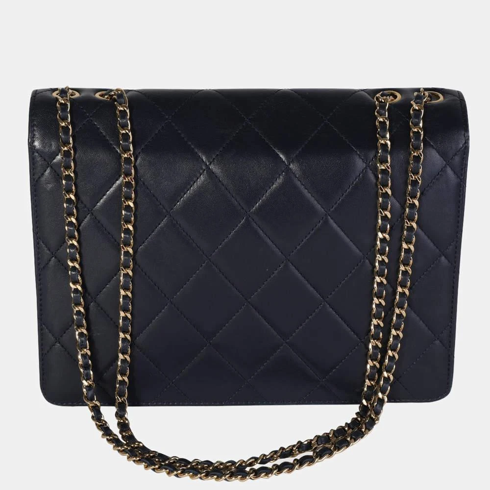 商品[二手商品] Chanel|Chanel Navy Quilted Leather Lambskin Medium Golden Class Flap Shoulder Bag,价格¥33337,第3张图片详细描述