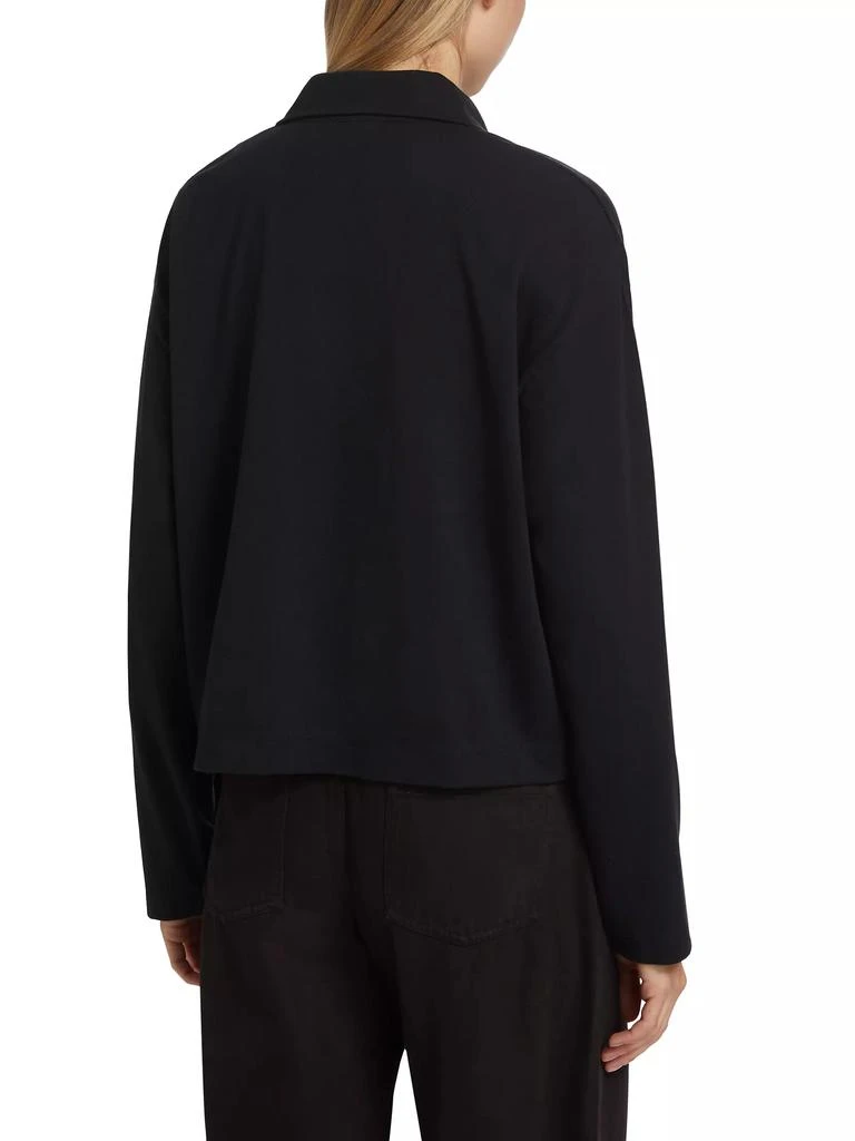 商品Vince|Cotton Long-Sleeve Polo Top,价格¥1236,第5张图片详细描述